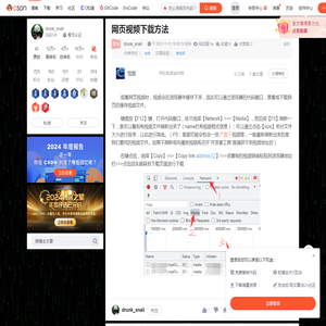 抓取网页缓存视频：浏览器开发者工具操作指南-CSDN博客