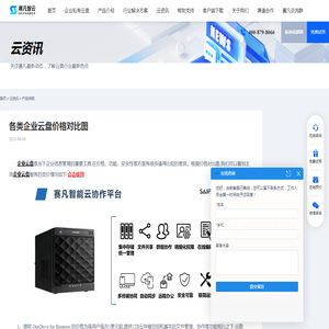 各类企业云盘价格对比图 - 赛凡智云