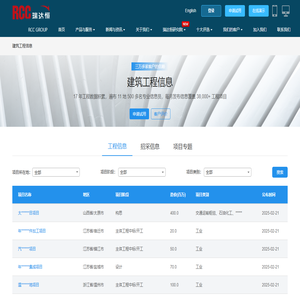 全国拟建在建建筑工程项目-工程招标-RCC瑞达恒